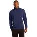 Sport-Tek ST851 Sport-Wick Stretch 1/2-Zip Colorblock Pullover T-Shirt in True Navy Blue/Charcoal Grey size XS | Polyester/Spandex Blend