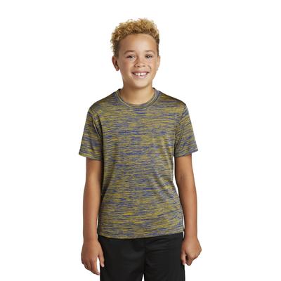 Sport-Tek YST390 Youth PosiCharge Electric Heather Top in True Royal-Gold size XS | Polyester