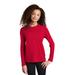 Sport-Tek YST420LS Youth Posi-UV Pro Long Sleeve Top in True Red size Small | Polyester