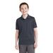 Sport-Tek YST640 Youth PosiCharge RacerMesh Polo Shirt in Graphite Grey size Medium | Polyester