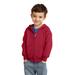 Port & Company CAR78TZH Toddler Core Fleece Full-Zip Hooded Sweatshirt in Red size 4