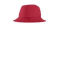 Port Authority PWSH2 Bucket Hat in Red size Small/Medium | Cotton