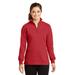 Sport-Tek LST253 Women's 1/4-Zip Sweatshirt in True Red size XS | Cotton/Polyester Blend