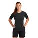 Sport-Tek LST470 Athletic Women's Rashguard Top in Black size XS | Polyester Blend