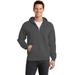 Port & Company PC78ZH Core Fleece Full-Zip Hooded Sweatshirt in Charcoal size XL