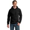 Port & Company PC90H Essential Fleece Pullover Hooded Sweatshirt in Jet Black size 4XL | Cotton/Polyester Blend