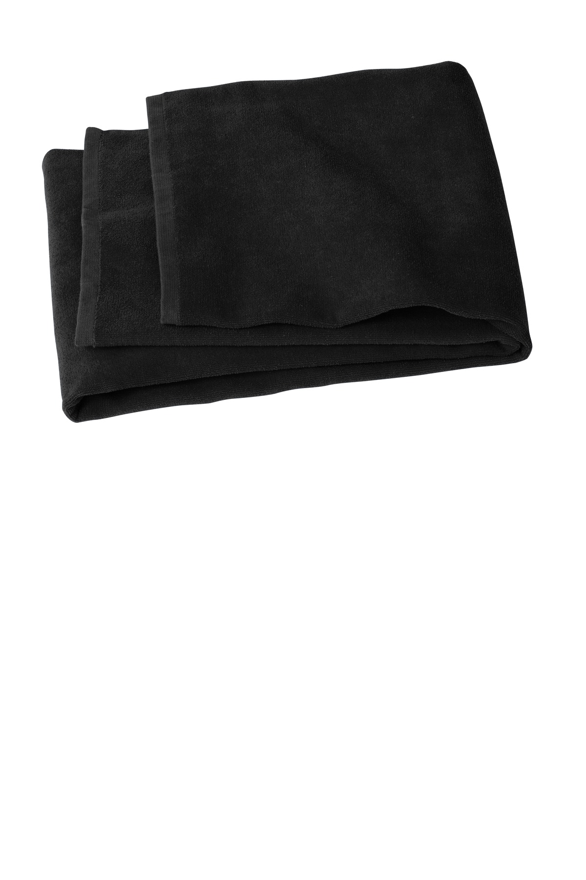 Port Authority PT44 Value Beach Towel in Black size OSFA | Cotton