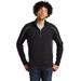 Sport-Tek ST851 Sport-Wick Stretch 1/2-Zip Colorblock Pullover T-Shirt in Black/Charcoal Grey size XL | Polyester/Spandex Blend