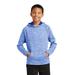 Sport-Tek YST225 Youth PosiCharge Electric Heather Fleece Hooded Pullover T-Shirt in True Royal Blue size Medium