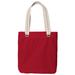 Port Authority B118 Allie Tote Bag in Sangria/Charcoal size OSFA | Cotton Blend