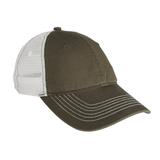 District DT607 Mesh Back Cap in Army/White size OSFA