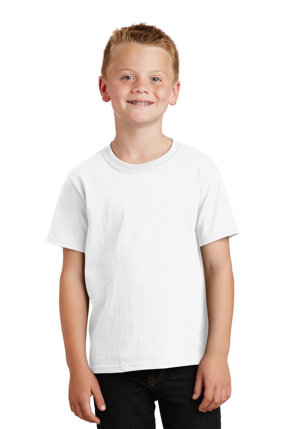 Port & Company PC099Y Youth Beach Wash Garment-Dyed Top in White size XS | Cotton