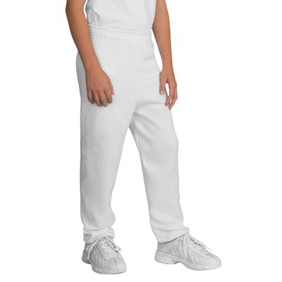 Port & Company PC90YP Youth Core Fleece Sweatpant in White size Large