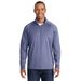 Sport-Tek ST850 Sport-Wick Stretch 1/4-Zip Pullover T-Shirt in True Navy Blue Heather size 3XL | Polyester/Spandex Blend