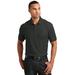 Port Authority TLK100 Tall Core Classic Pique Polo Shirt in Deep Black size 4XLT | Polyester Blend