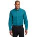 Port Authority TLS608 Tall Long Sleeve Easy Care Shirt in Teal Green size 2XLT | Polyester Blend