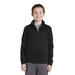 Sport-Tek YST241 Youth Sport-Wick Fleece Full-Zip Jacket in Black size XL