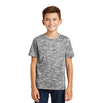 Sport-Tek YST390 Youth PosiCharge Electric Heather Top in Black size Small | Polyester