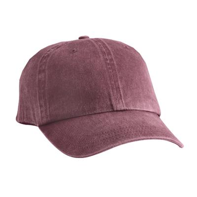 Port & Company CP84 Men's Pigment-Dyed Cap in Maroon size OSFA | Cotton