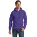 Port & Company PC90H Essential Fleece Pullover Hooded Sweatshirt in Purple size XL | Cotton/Polyester Blend