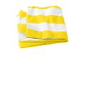 Port Authority PT43 Cabana Stripe Beach Towel in Sunflower Yellow size OSFA | Cotton