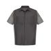 Red Kap SY20 Short Sleeve Ripstop Crew Shirt in Charcoal/Light Grey size Medium | Cotton/Polyester Blend