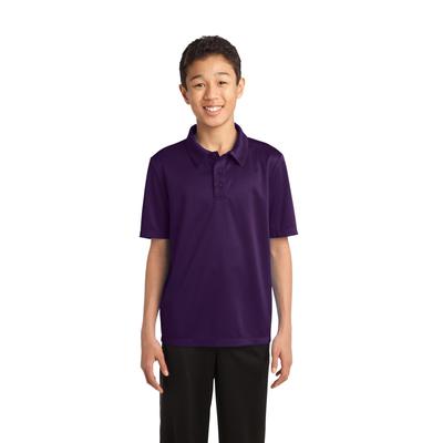 Port Authority Y540 Youth Silk Touch Performance Polo Shirt in Bright Purple size Medium | Polyester