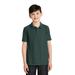 Port Authority Y500 Youth Silk Touch Polo Shirt in Dark Green size Large | Cotton/Polyester Blend