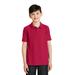 Port Authority Y500 Youth Silk Touch Polo Shirt in Red size XL | Cotton Blend