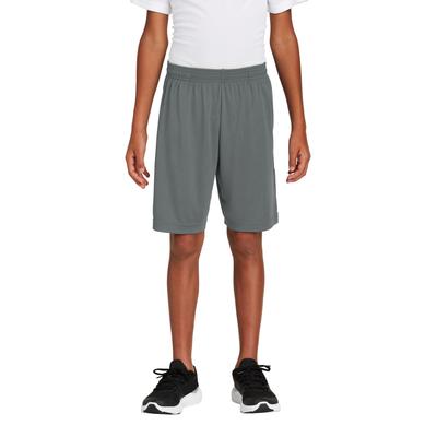 Sport-Tek YST355P Youth PosiCharge Competitor Pocketed Short in Iron Grey size XS | Polyester