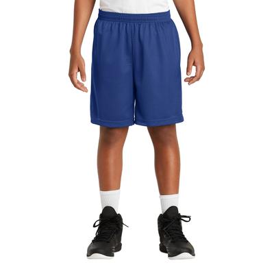 Sport-Tek YST510 Youth PosiCharge Classic Mesh Short in True Royal Blue size XS | Polyester