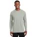 Sport-Tek T473LS Athletic Dry Zone Long Sleeve Raglan T-Shirt in Silver size Large | Polyester