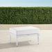 Avery Ottoman with Cushion in White Finish - Cara Stripe Cobalt - Frontgate