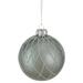 Northlight Seasonal 4" Diamond Pattern Christmas Ball Glass Ornament Glass in Gray | 7 H x 4 W x 4 D in | Wayfair NORTHLIGHT TR88582