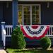 Northlight Seasonal Patriotic Americana Pleated Bunting Flag 24" x 48", Polyester in Black/Blue/Gray | 24 H x 48 W in | Wayfair NORTHLIGHT FG29903