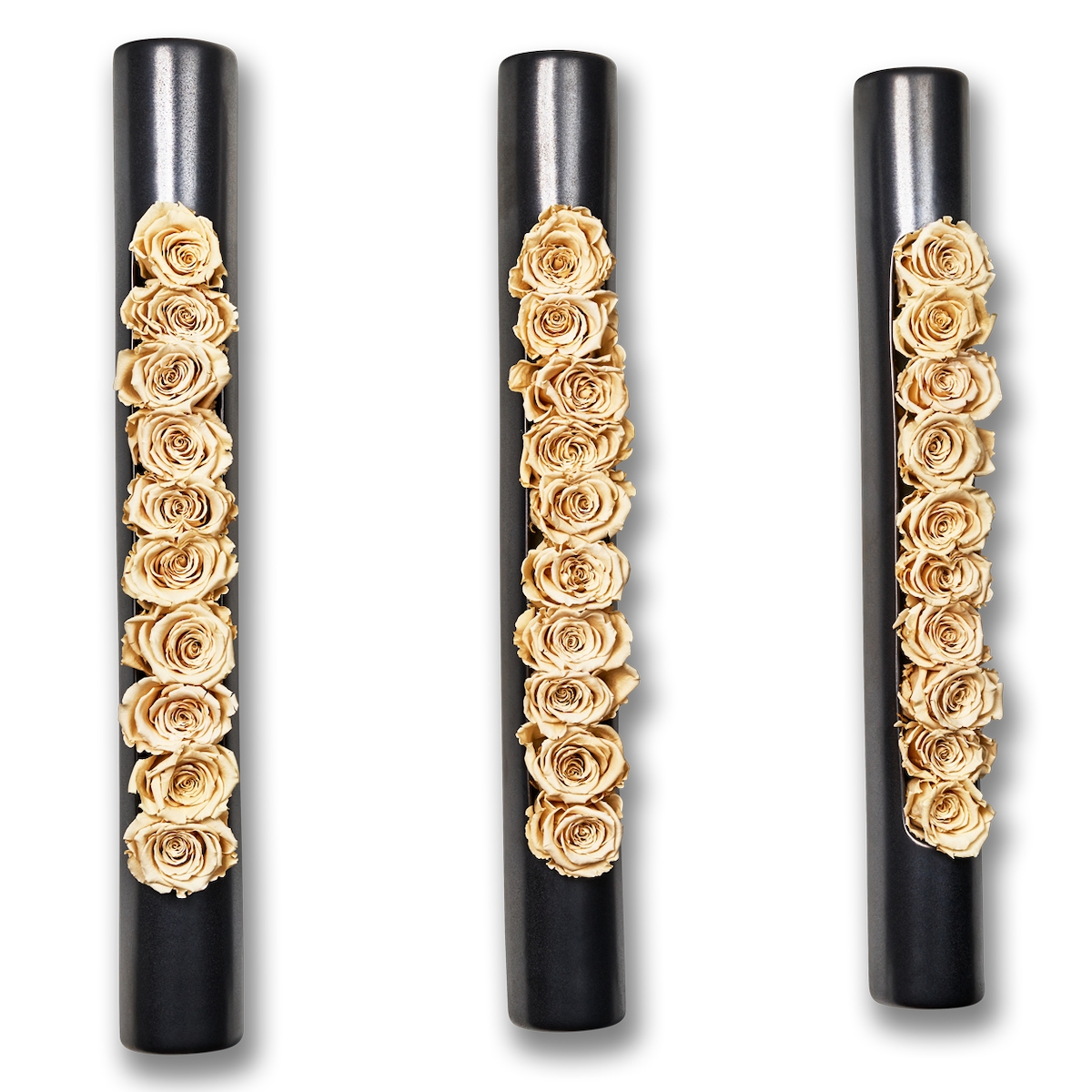 Flowerbox 3er-Set Infinity-Bloom bigTube - anthrazit/champagne - 65x7,5 cm Image