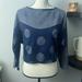 Anthropologie Tops | Anthropologie Postmark Blue Cropped Top | Color: Blue | Size: Xs