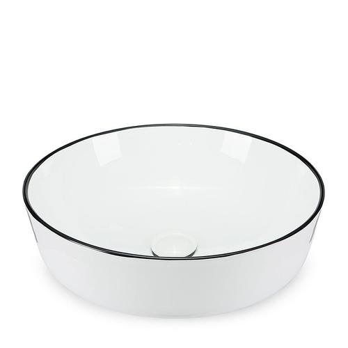 Aufsatzwaschbecken AMSTERDAM - Rundes Aufsatzwaschbecken in weißer Keramik, Ø41
