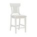 Beachcrest Home™ Shamir Solid Wood Bar & Counter Stool Wood/Upholstered in White | 43 H x 19 W x 21.75 D in | Wayfair