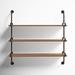 Birch Lane™ Amie 3 Piece Tiered Shelf Wood/Metal in Black | 38 H x 38 W x 9 D in | Wayfair TADN2209 26611583