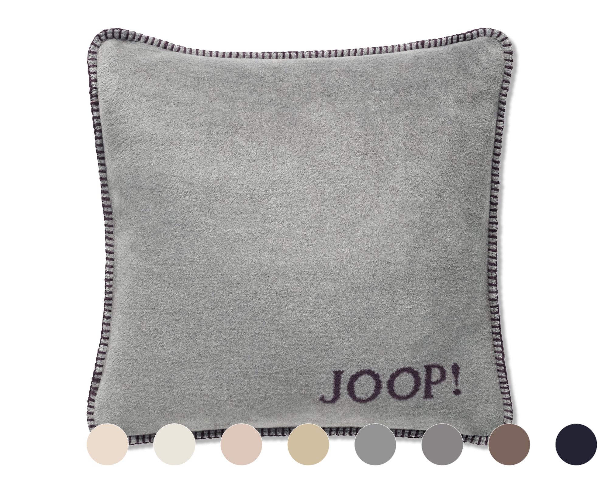 JOOP! »Uni-Doubleface« Kissen mit Füllung Marine-Graphit Image