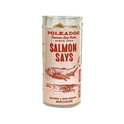Polkadog Salmon Says Training Bits Crunchy Dehydrated Dog & Cat Treats, 2-oz tube