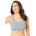 Plus Size Women's Leading Lady® Serena Low-Impact Wireless Active Bra 0514 by Leading Lady in Heather Grey (Size 50 B/C/D)