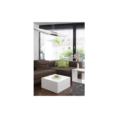 SalesFever Couchtisch quadratisch | Hochglanz lackiert | MDF-Holz | B 60 x T 60 x H 30 cm | weiß