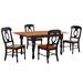 Sunset Trading Black Cherry Selections 5 Piece Drop Leaf Extendable Dining Set with Napoleon Chairs - Sunset Trading DLU-TDX3472-C50-BCH5PC