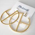Madewell Jewelry | Madewell Hoops Metal Earrings Gold Dancing Fashion | Color: Gold | Size: Os