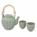 Dakota Fields Averett Thai Jade 3 Piece Tea Set in Green | 8.25 H x 4.7 W x 6.5 D in | Wayfair 19679A43046C4BAE94504B25CA6BF1B7