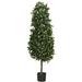 Primrue 60" Artificial Fiddle Leaf Fig Topiary in Pot Silk/Plastic | 60 H x 22 W x 22 D in | Wayfair 625C798B8D5349A4844DF77DF8B75BCE