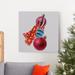 The Holiday Aisle® Christmas Ornaments I - Wrapped Canvas Graphic Art Print Canvas, Solid Wood in Blue/Red | 24 H x 24 W x 1 D in | Wayfair