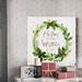 The Holiday Aisle® Christmas Wishes Wreath - Wrapped Canvas Textual Art Print Canvas, Solid Wood in Green/Red | 10 H x 10 W in | Wayfair